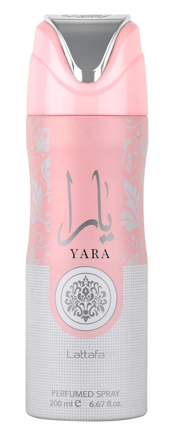 Lattafa Yara – Floral, Afrutado, Dulce, Almizclado – Spray Desodorante Perfumado para Mujeres, 6.67 Onzas / 200 ml