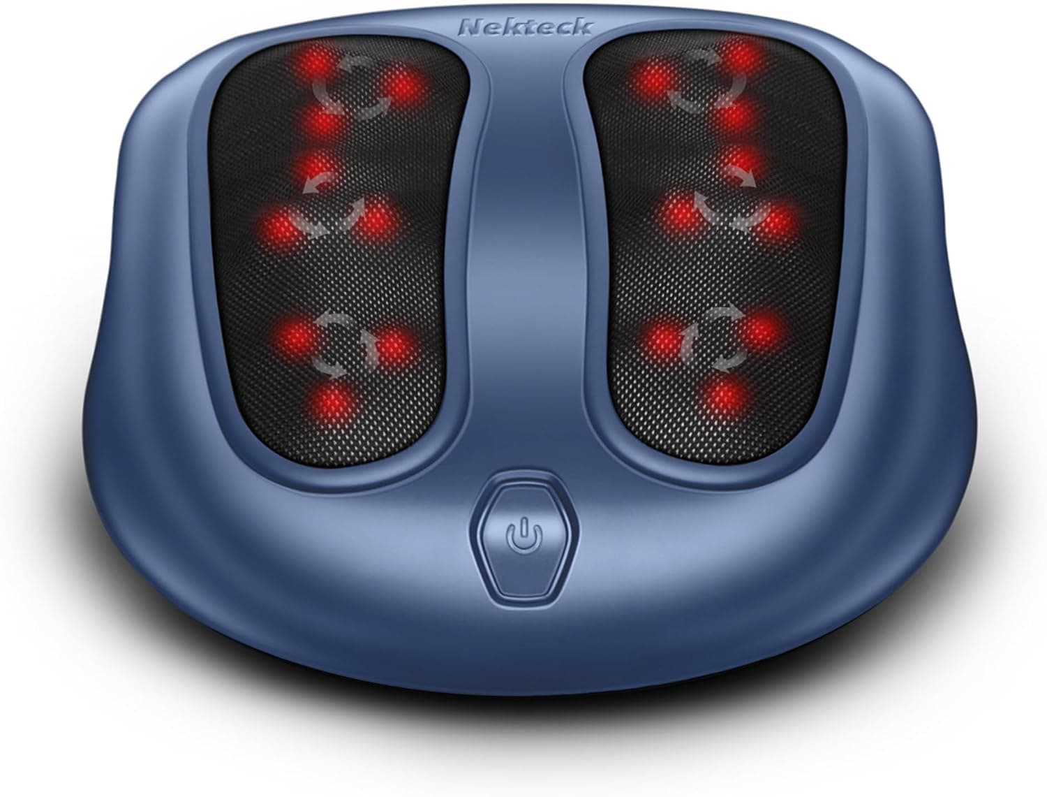 Masajeador de pies Nekteck Shiatsu con calor para neuropatía, fascitis plantar | Máquina masajeadora de pies eléctrica FSA elegible para HSA para alivio del dolor y circulación, regalos ideales para mujeres, hombres, ella, papá