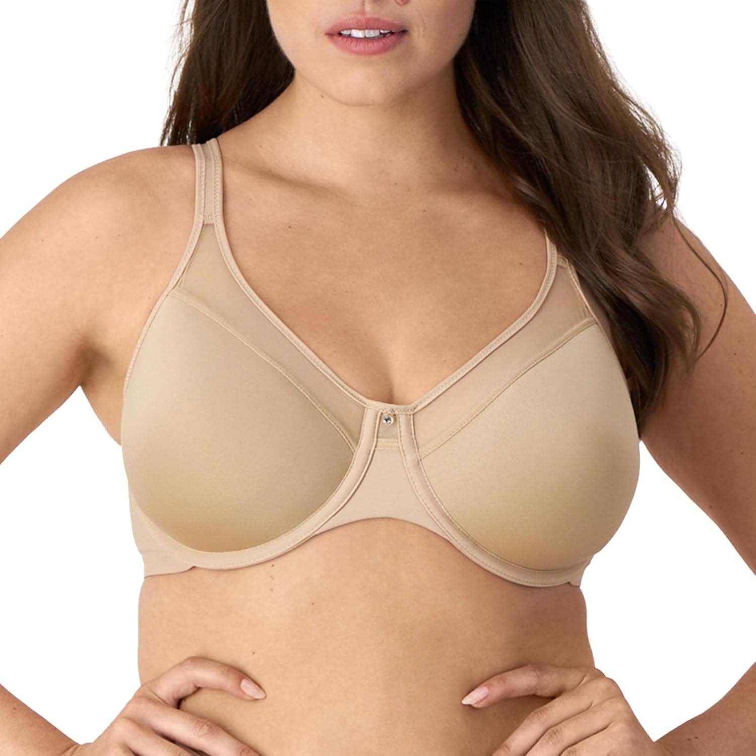 Bali - Sujetadores diarios para mujer, sujetadores con aros en U lisos, ajustables, de apoyo y cómodos, talla grande