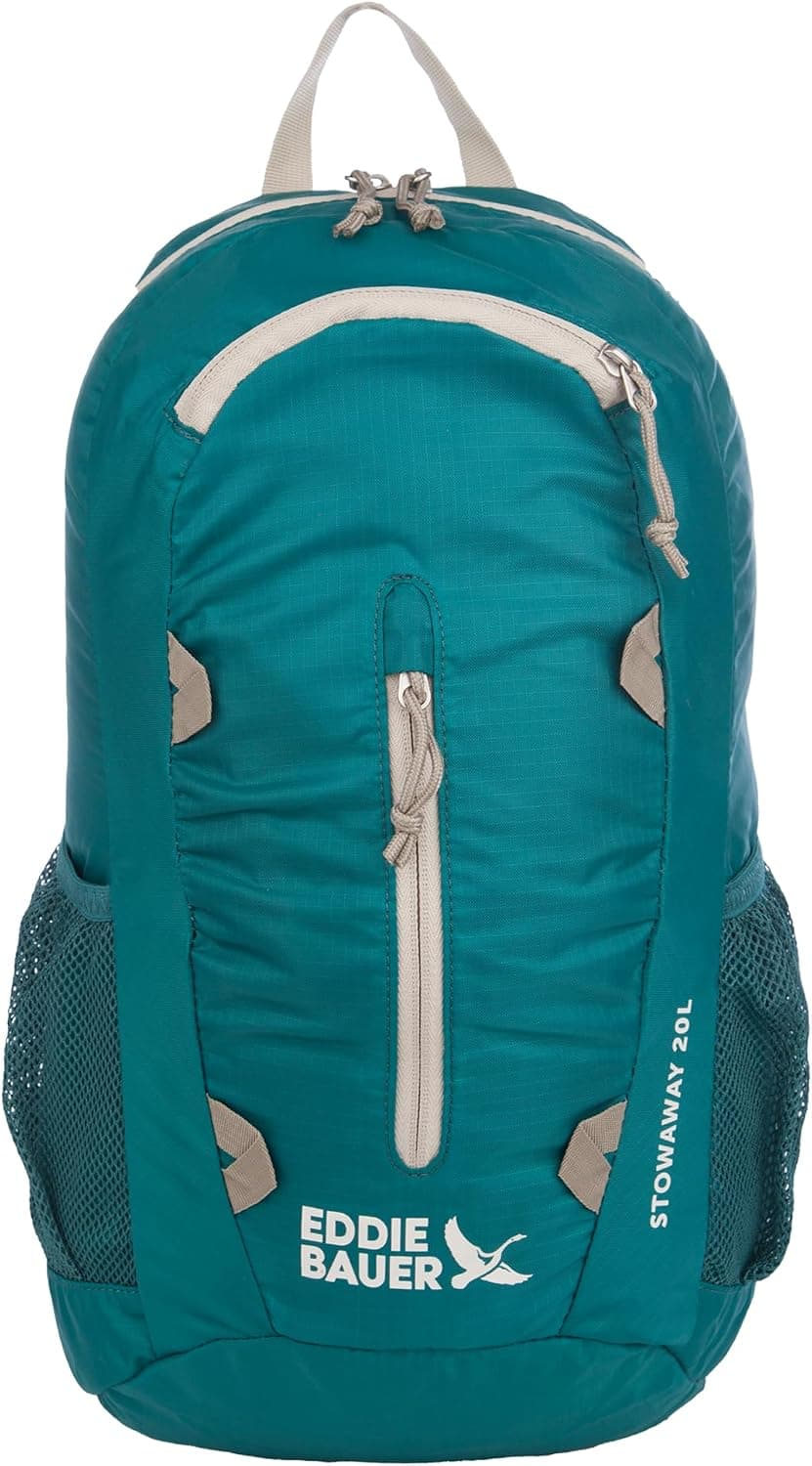 Mochila plegable Eddie Bauer Stowaway | Viajes | Al aire libre | Ligero | Plegable | Durable | Poliéster antidesgarro | 20L - Mar Profundo