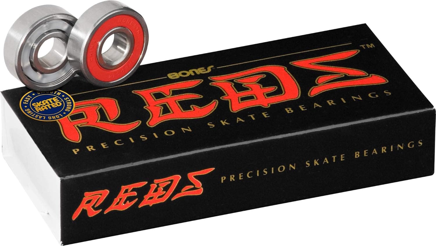Rodamientos para patines Bones Reds (7 mm, paquete de 16)