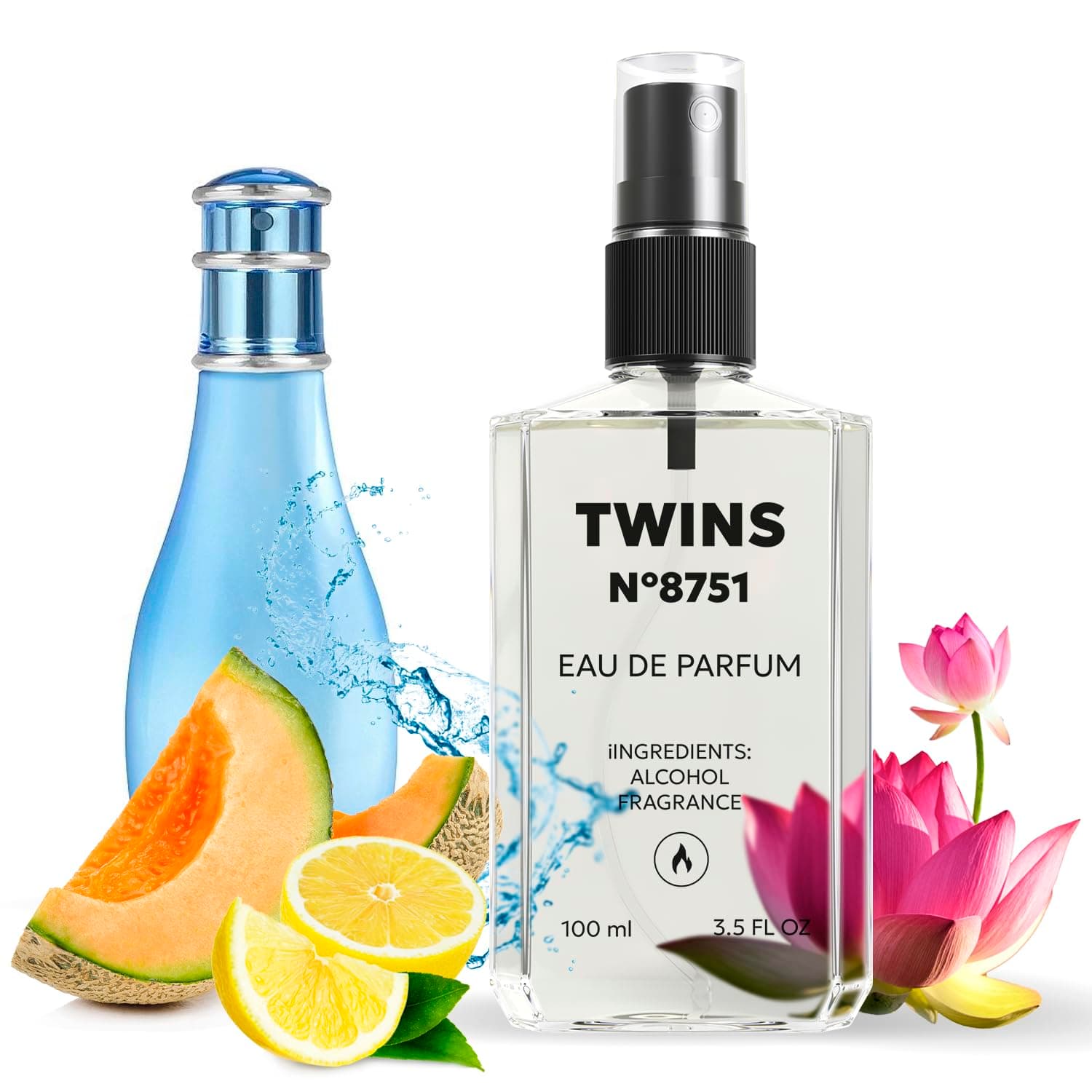 GEMELOS Impresión de Mujer de Agua Fría | Perfume para Mujer Eau de Parfum | No.8751 | 3,4 onzas líquidas/100 ml