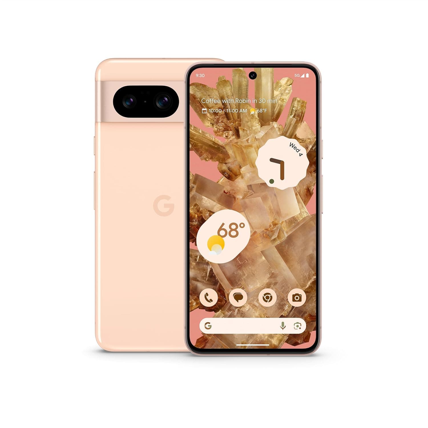 Google Pixel 8: teléfono inteligente Android desbloqueado con cámara Pixel avanzada, batería de 24 horas y seguridad potente - Rosa - 128 GB