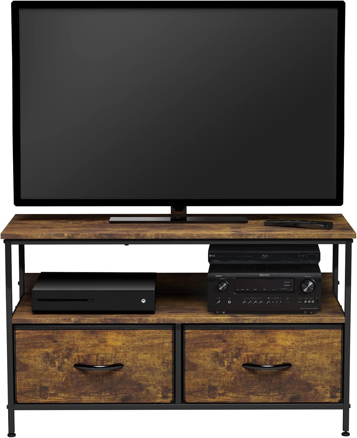 Sorbus Cómoda para TV con 2 cajones - Cómoda elevadora para televisión con Almacenamiento - Muebles para Dormitorio, Sala de Estar, Armario y Dormitorio
