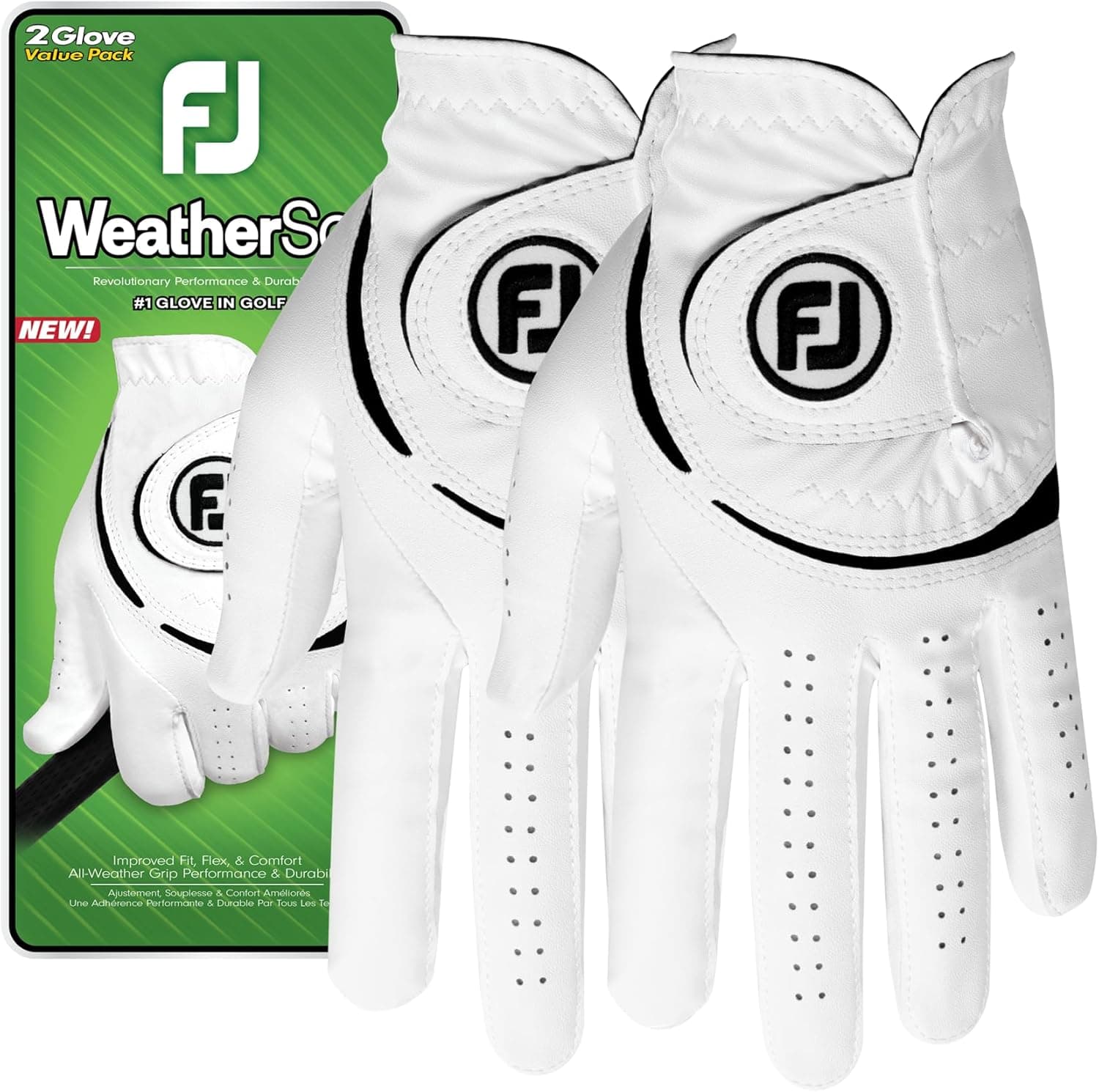 Guante de golf FootJoy WeatherSof 2-Pack para hombre
