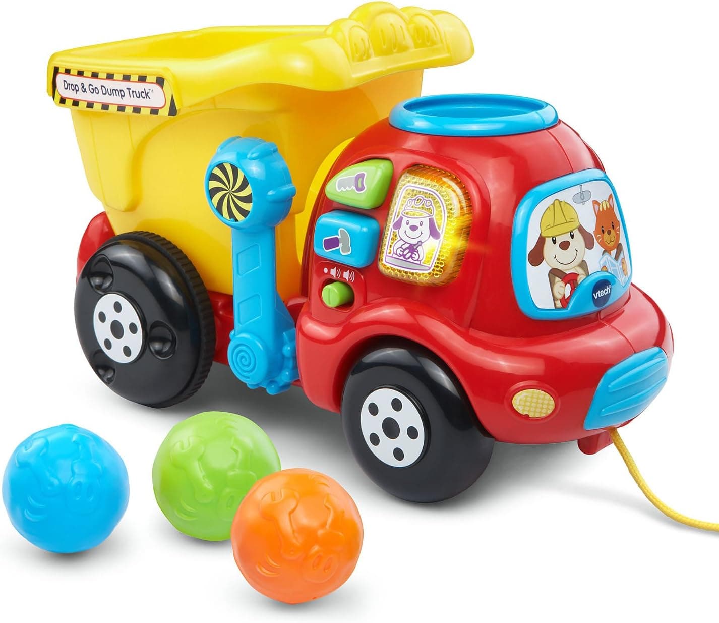 Camión volquete VTech Drop and Go, amarillo