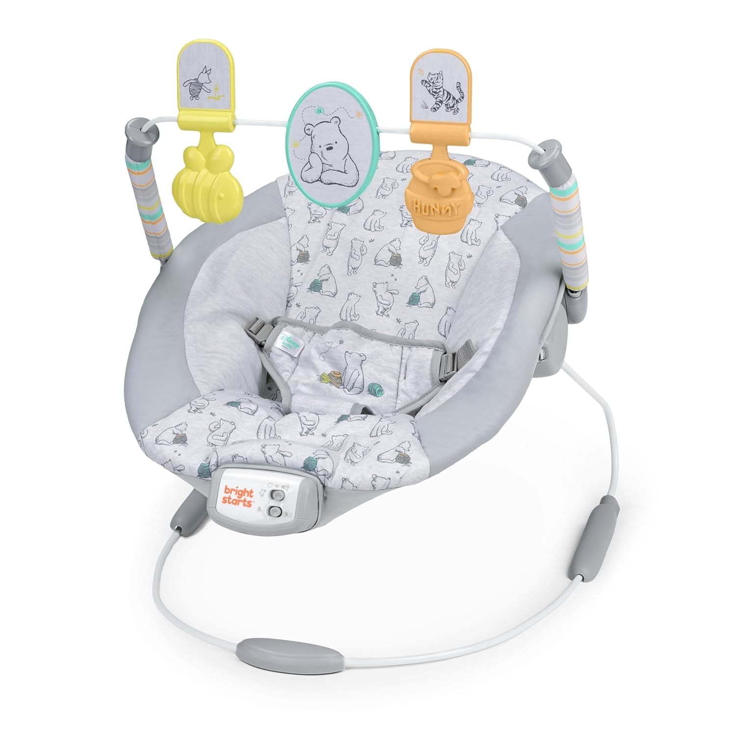 Bright Starts Disney Baby Winnie The Pooh Classic Pals Hamaca vibratoria para bebé con melodías y juguetes, unisex, 0-6 meses