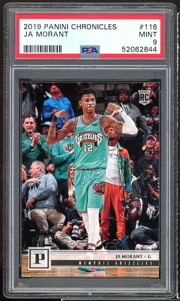 Tarjeta de novato de Ja Morant 2019-20 Panini Chronicles (Young Dolph) #116 PSA 9