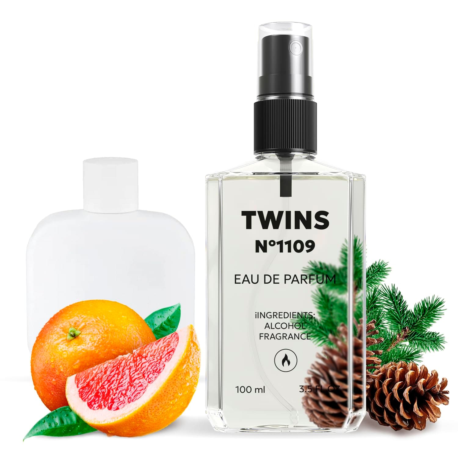 TWINS Impresión de L.12.12 Blanc | Perfume para Hombre Eau de Parfum | No.1109 | 3,4 onzas líquidas/100 ml