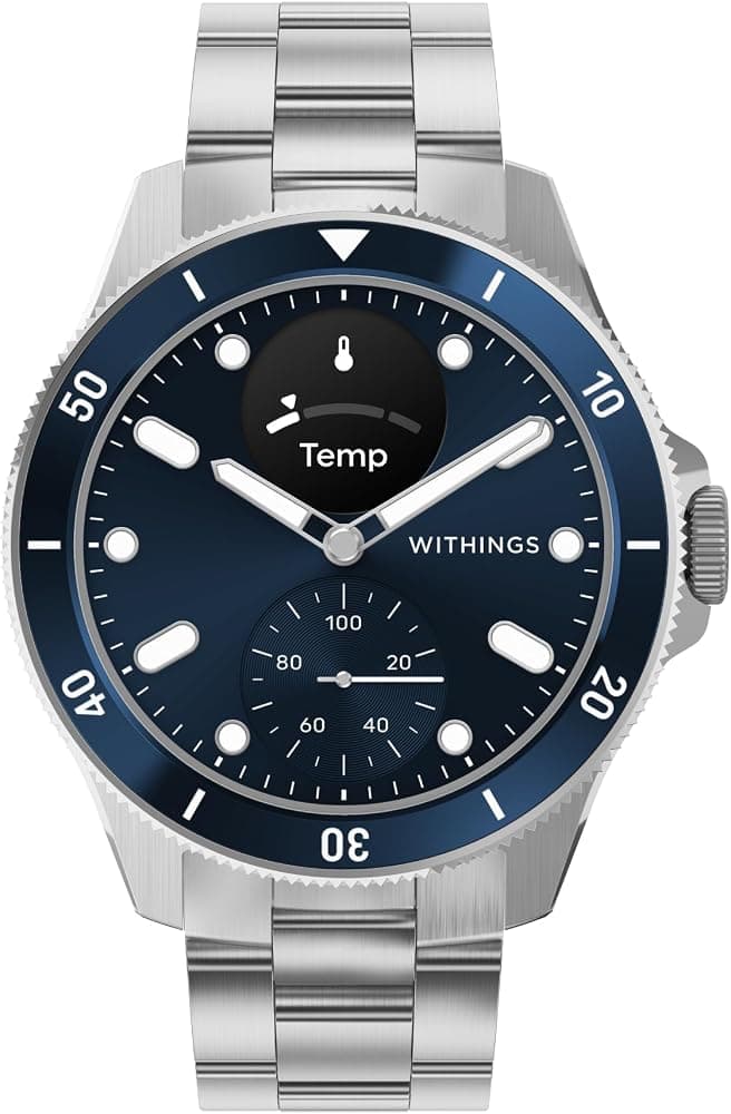 CONINGS Scanwatch Nova - Reloj inteligente híbrido para la salud del corazón para hombres y mujeres - SPO2, monitoreo de temperatura, sueño, salud respiratoria, monitoreo del ciclo, duración de la batería de 30 días, Apple iOS/Android | ECG con detección de AFib, puntuación del sueño, más de 40 actividades detectadas automáticamente, SpO2, seguimiento del ciclo menstrual