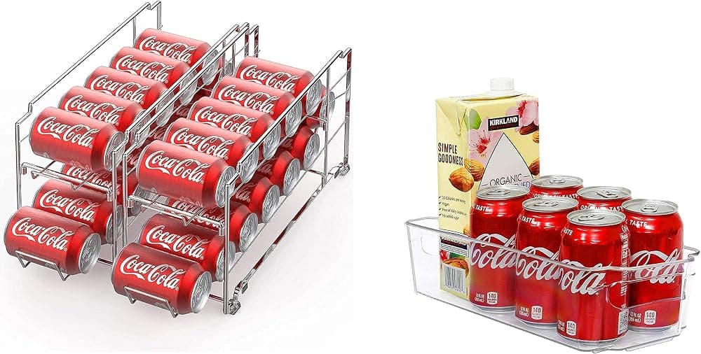 Dispensador de latas de bebidas apilable SimpleHouseware + contenedor organizador de cocina