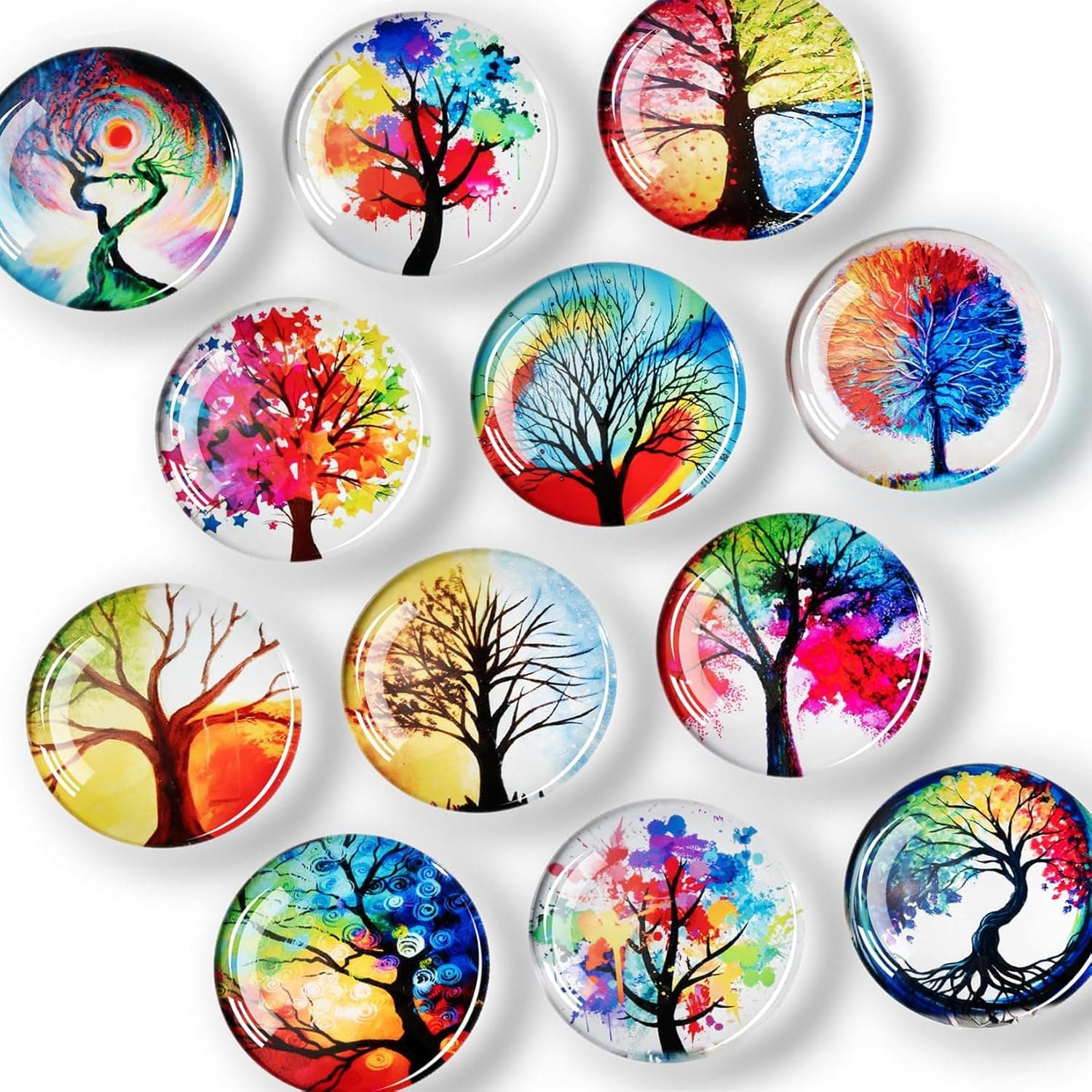 FINDMAG 12 Pack Refrigerator Magnets Decorative, Magnets Cute for Locker