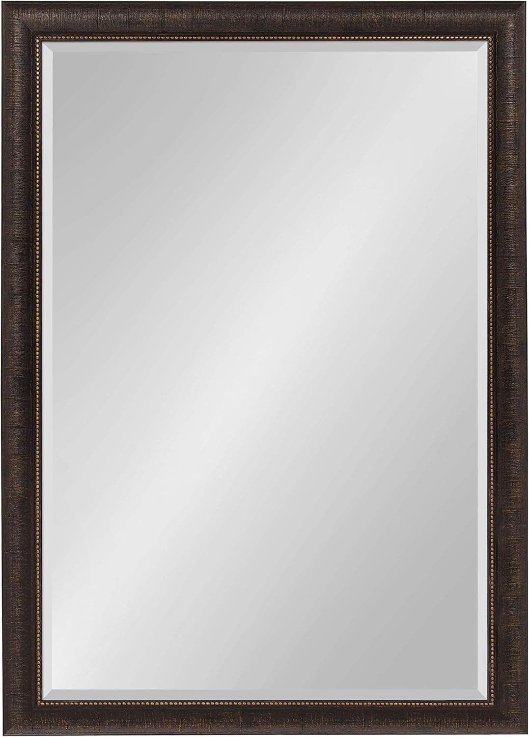Kate and Laurel Aldridge Espejo de pared rectangular decorativo enmarcado, 28 x 40, bronce