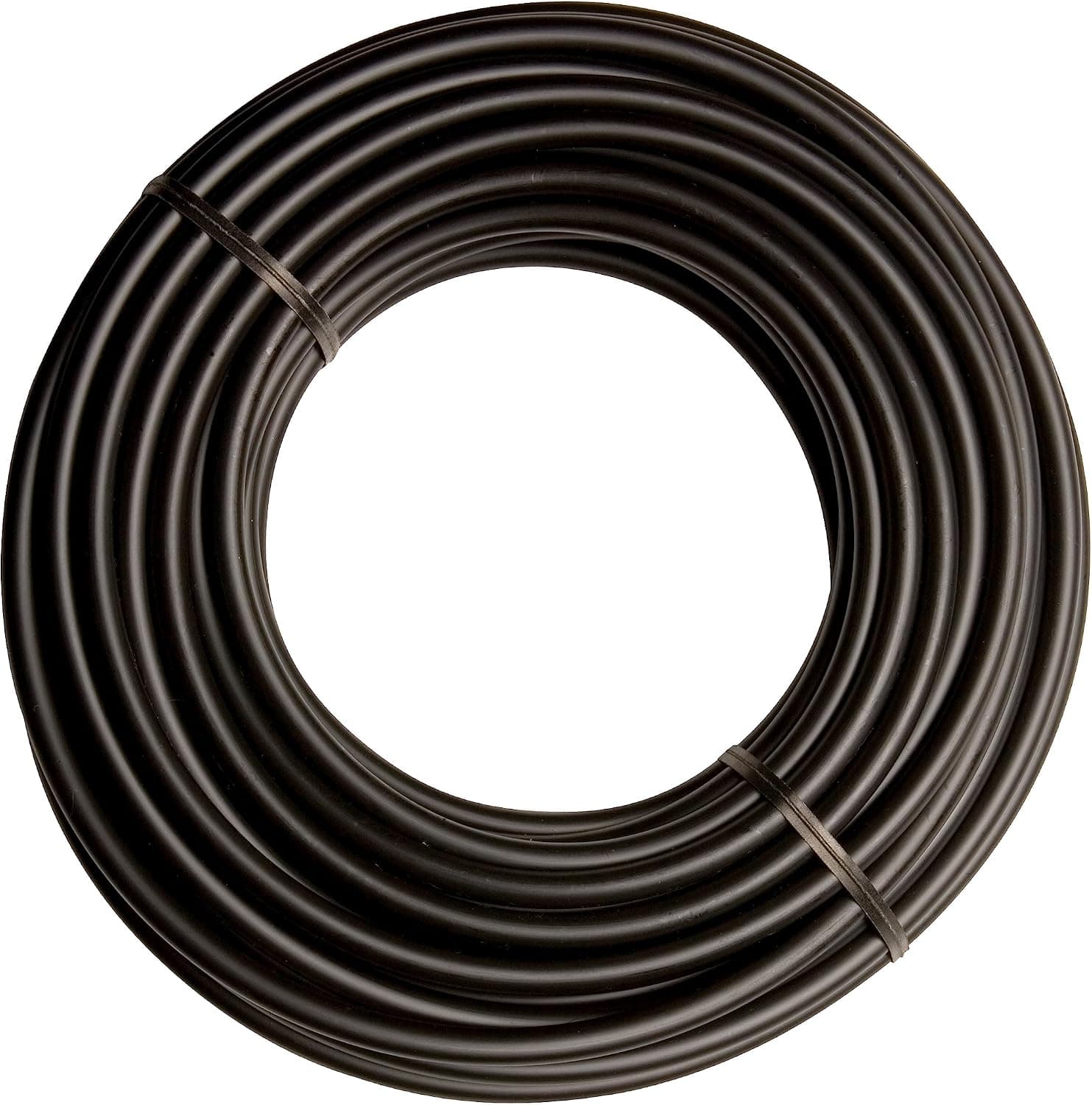 Rain Bird T22-50S Tubo de distribución en blanco para riego por goteo de 1/4", rollo de 50', negro