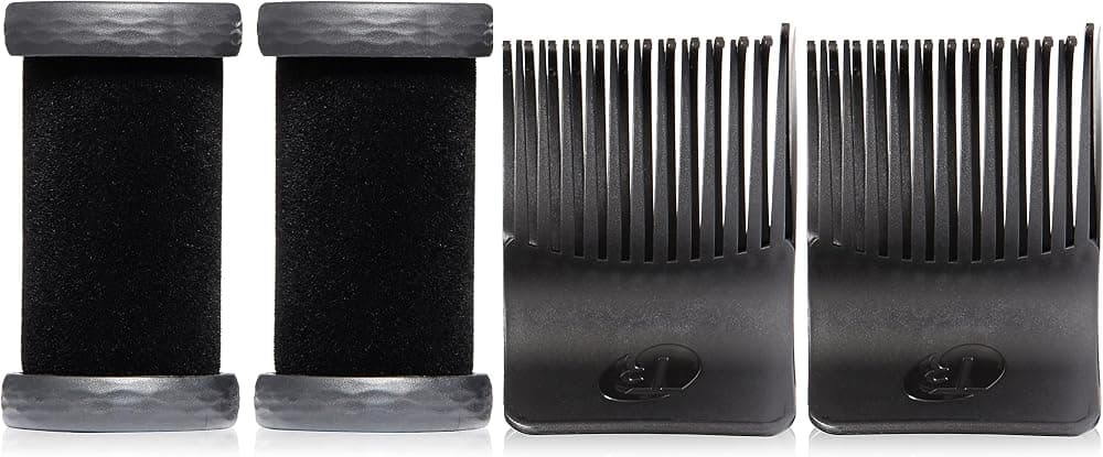T3 - Rulos calientes voluminizadores LUXE (2 pzas.) | Rizadores y voluminizadores para cabello de todas las longitudes | Se empareja con el juego LUXE de rulos calientes voluminizadores T3, negro