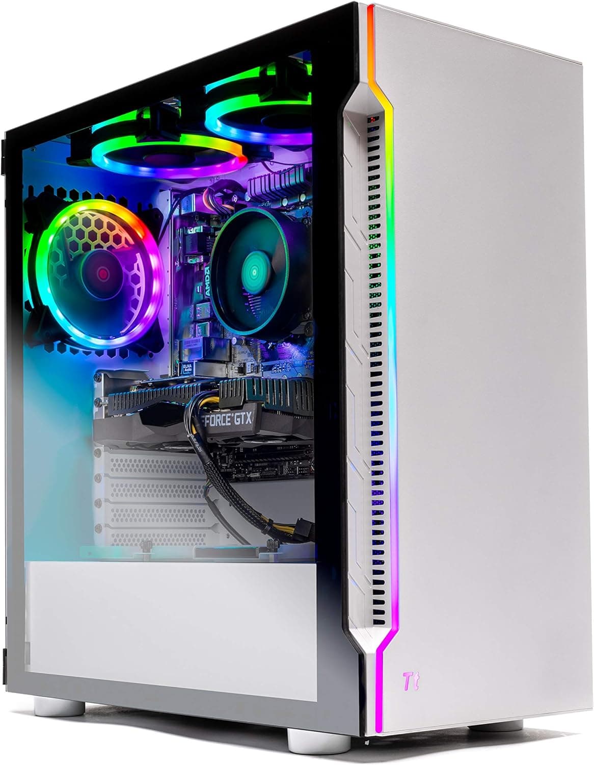 Skytech Archangel Gaming Computer PC Desktop - Ryzen 5 3600 3.6GHz, GTX 1660 6G, 500GB SSD, 8GB DDR4 3200MHz, Ventiladores RGB, Windows 10 Home 64-bit, Wi-Fi 802.11AC