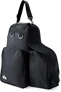 FitsT4 Sports Equestrian Boot Bag Comfort Grip Multi-Functional Horse Riding Gear Pack for Helmet Horsewhip Padded Divider Equipment